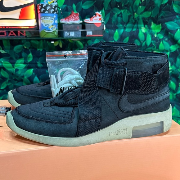 Nike Air Fear of God Raid Black Size 8M/9.5W - Picture 1 of 8